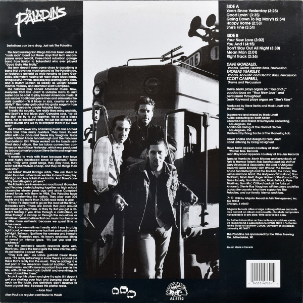 The Paladins - Years Since Yesterday | Alligator Records (AL 4762) - 2