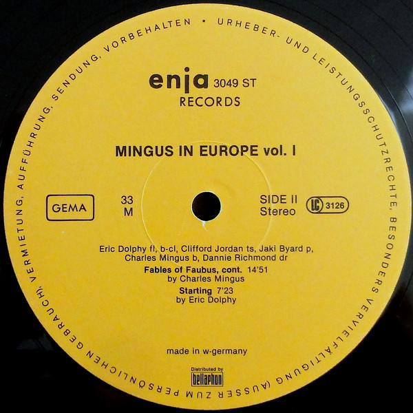 The Charles Mingus Quintet - Mingus In Europe Volume I | Enja Records (3049) - 4 The Charles Mingus Quintet - Mingus In Europe Volume I | Enja Records (3049) - 4