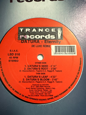 Datura - Eternity (De Luxe Remix) | Trance Records (LSD 016) - main Datura - Eternity (De Luxe Remix) | Trance Records (LSD 016) - main