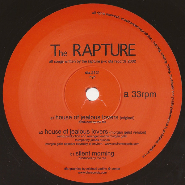 The Rapture - House Of Jealous Lovers | DFA (dfa 2121)