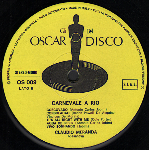 Claudio Meranda - Carnevale A Rio | Gli Oscar Del Disco (OS 009) - 4 Claudio Meranda - Carnevale A Rio | Gli Oscar Del Disco (OS 009) - 4