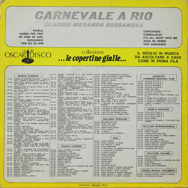 Claudio Meranda - Carnevale A Rio | Gli Oscar Del Disco (OS 009) - 2 Claudio Meranda - Carnevale A Rio | Gli Oscar Del Disco (OS 009) - 2