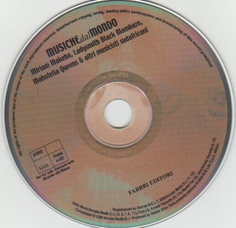 Various - Africa - Sudafrica - Miriam Makeba, Ladysmith Black Mambazo, Mahotella Queens & altri musicisti sudafricani | Fabbri Editori (MDM 014) - 3