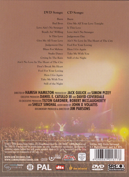Whitesnake - Live In The Still Of The Night | Coming Home Studios (CHS 10034) - 2
