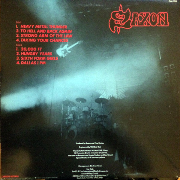 Saxon - Strong Arm Of The Law | Carrere (CAL 120) - 2