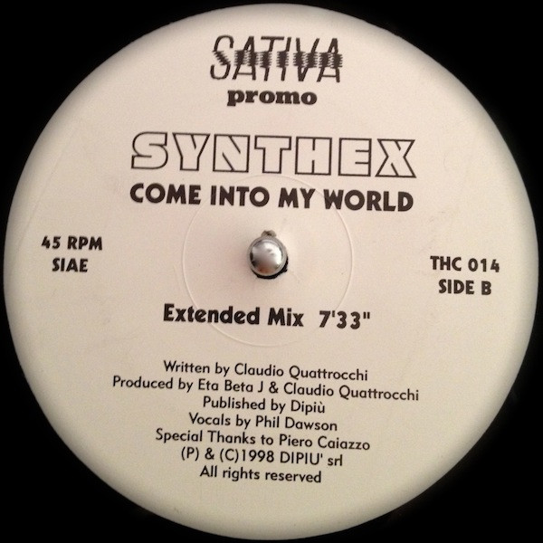 Synthex - Come Into My World | Sativa (THC 014) - 2