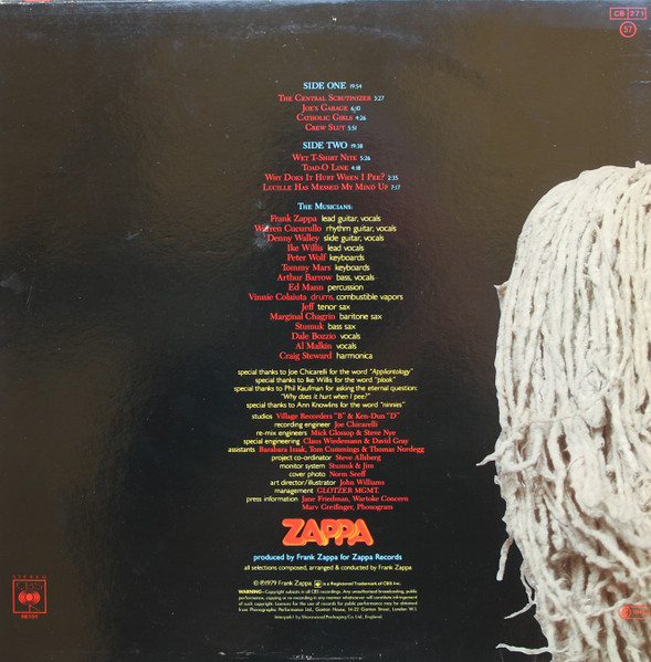 Frank Zappa - Joe's Garage Act I | CBS (S CBS 86101) - 3