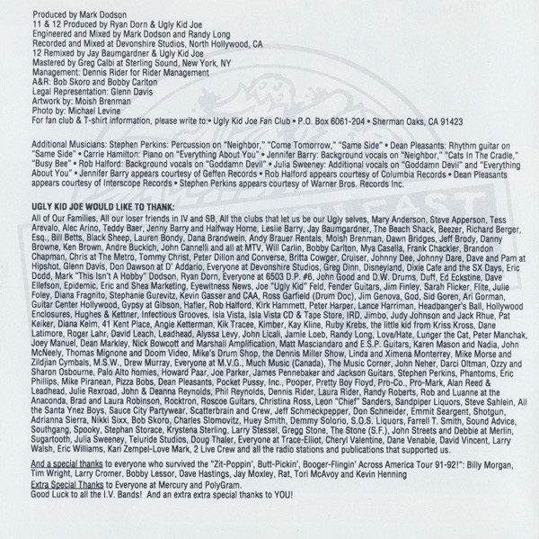 Ugly Kid Joe - America's Least Wanted | Stardog Records (P2 12571) - main Ugly Kid Joe - America's Least Wanted | Stardog Records (P2 12571) - main