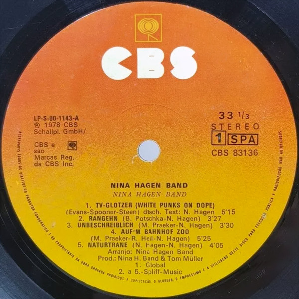 Nina Hagen Band - Nina Hagen Band | CBS (CBS 83136) - 2