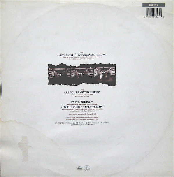 Hipsway - Ask The Lord (New Extended Version) | Mercury (LORDX 1) - 2