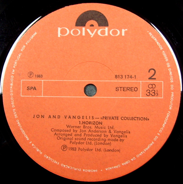 Jon & Vangelis - Private Collection | Polydor (813 174-1) - 3