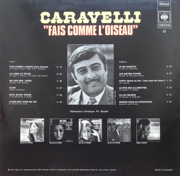 Caravelli - "Fais Comme L'Oiseau" | CBS (65530) - 2 Caravelli - "Fais Comme L'Oiseau" | CBS (65530) - 2