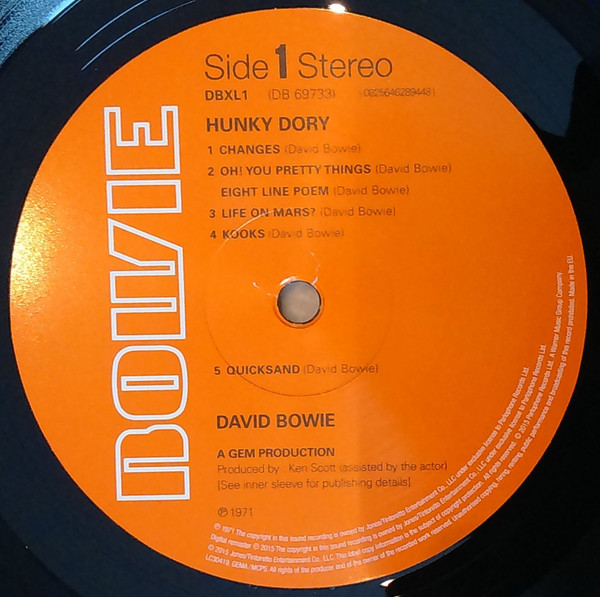 David Bowie - Hunky Dory | Parlophone (0825646289448) - 3