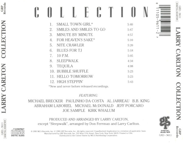 Larry Carlton - Collection | GRP (GRD-9611) - 2