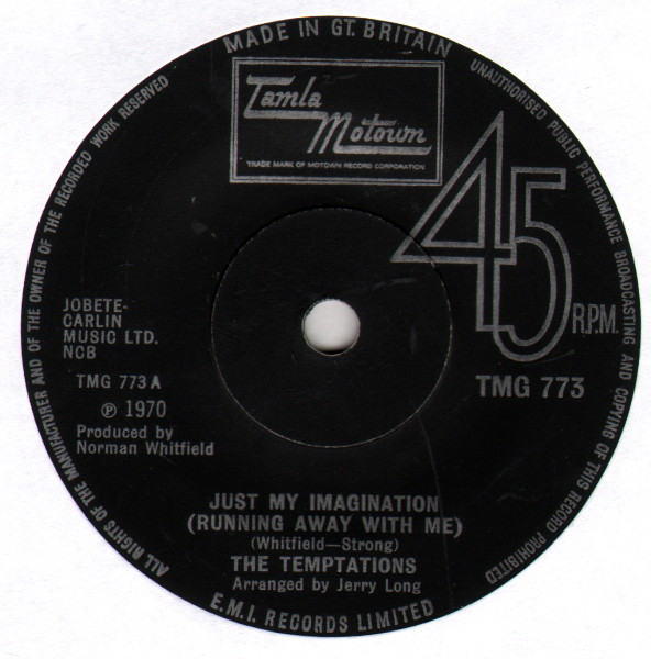 The Temptations - Just My Imagination (Running Away With Me) | Tamla Motown (TMG 773) - main