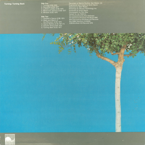 Alex De Grassi - Turning: Turning Back | Windham Hill Records (WHS C-1004) - main