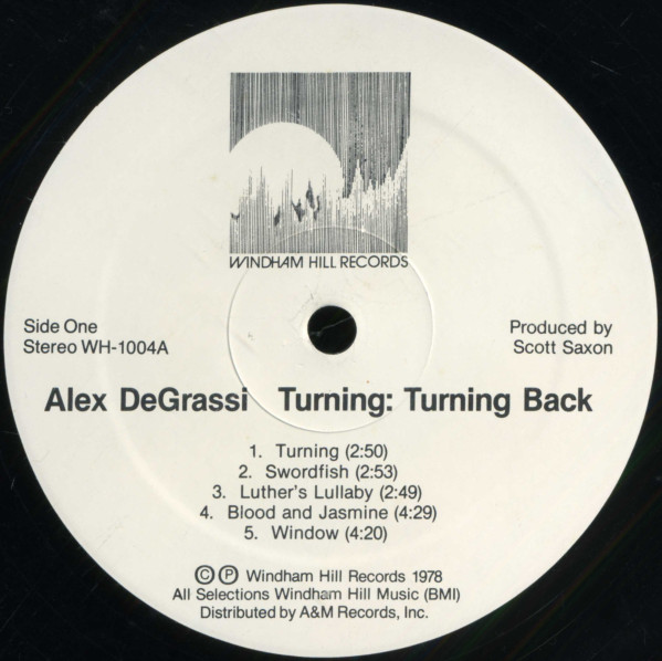 Alex De Grassi - Turning: Turning Back | Windham Hill Records (WHS C-1004) - 2