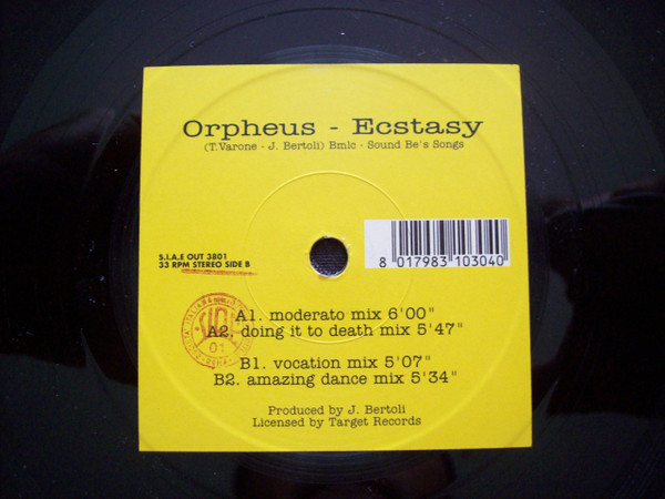 Orpheus - Ecstasy | Ipnotika (IPNO 001) - main