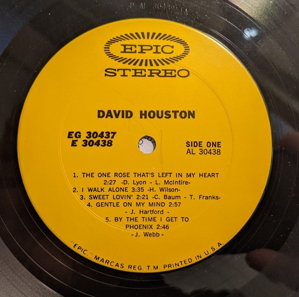 David Houston - David Houston | Epic (EG 30437) - 3 David Houston - David Houston | Epic (EG 30437) - 3