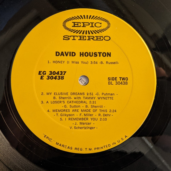 David Houston - David Houston | Epic (EG 30437) - 4 David Houston - David Houston | Epic (EG 30437) - 4