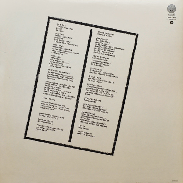 Genesis - Three Sides Live | Vertigo (6650 008) - 2 Genesis - Three Sides Live | Vertigo (6650 008) - 2