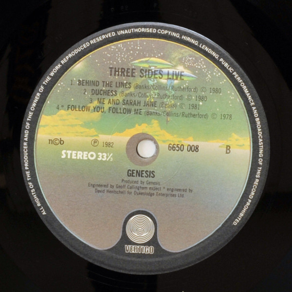 Genesis - Three Sides Live | Vertigo (6650 008) - 4 Genesis - Three Sides Live | Vertigo (6650 008) - 4