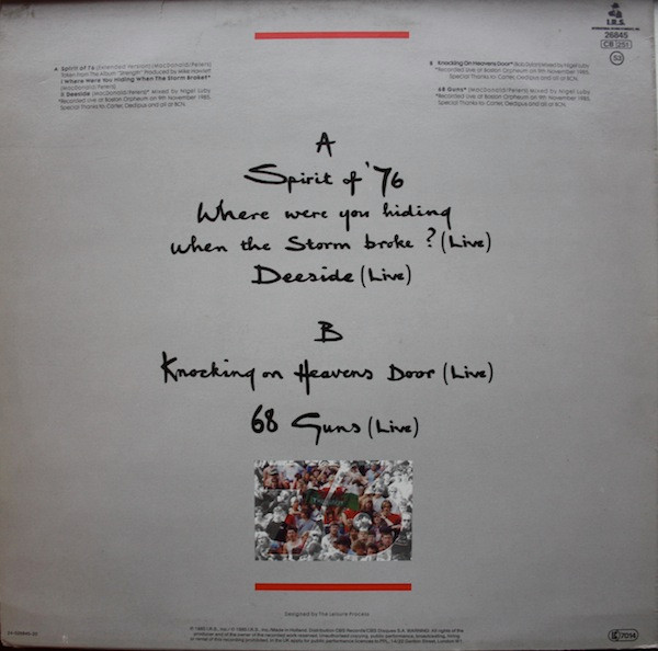 The Alarm - Spirit Of '76 | I.R.S. Records (ILP 26845) - 2