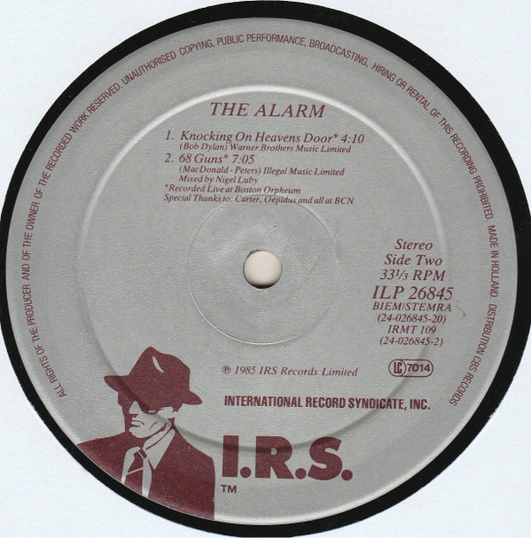 The Alarm - Spirit Of '76 | I.R.S. Records (ILP 26845) - 3