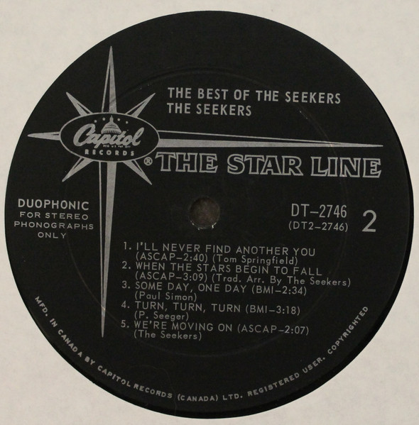 The Seekers - The Best Of The Seekers | Capitol Records (ST 2746) - 4 The Seekers - The Best Of The Seekers | Capitol Records (ST 2746) - 4