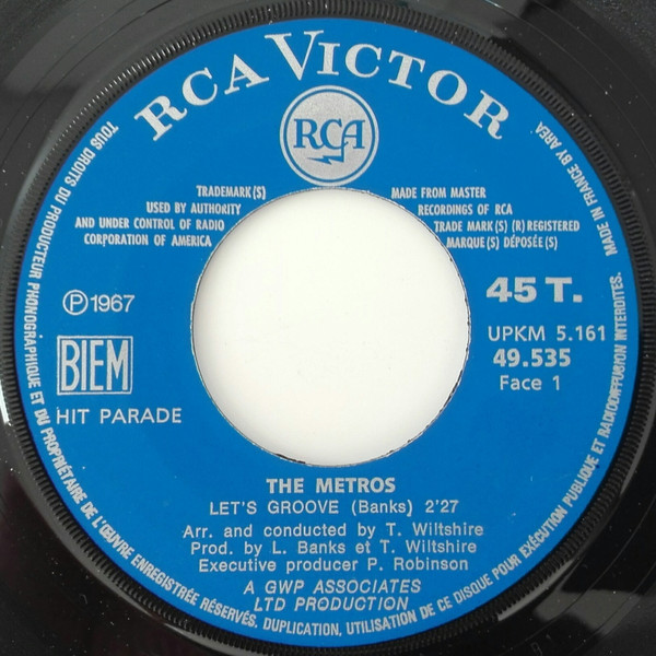 The Metros - Let's Groove / The Replacer | RCA Victor (49.535) - 3 The Metros - Let's Groove / The Replacer | RCA Victor (49.535) - 3