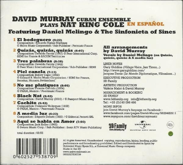 David Murray Cuban Ensemble - David Murray Cuban Ensemble Plays Nat King Cole En Español | Universal (0602527538709) - 2