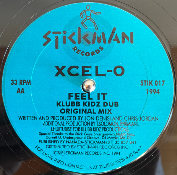 Xcel-O - Feel It | Stickman Records (STIK 017) - 2