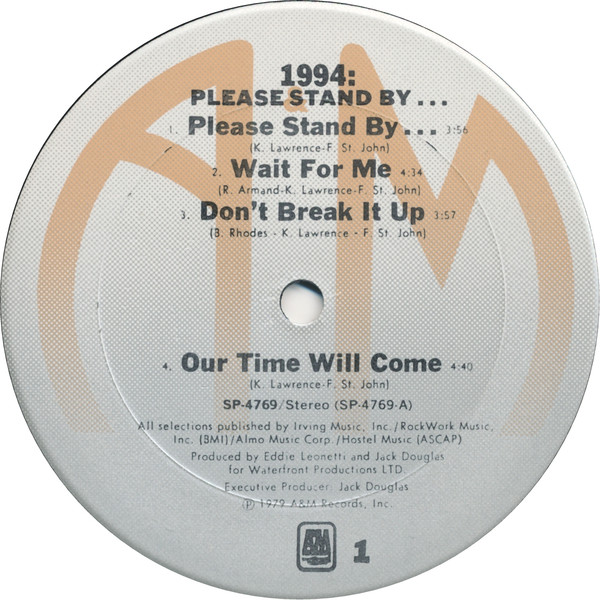 1994: - Please Stand By... | A&M Records (SP 4769) - 3 1994: - Please Stand By... | A&M Records (SP 4769) - 3