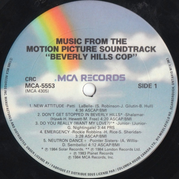 Various - Music From The Motion Picture Soundtrack - Beverly Hills Cop | MCA Records (MCA-5553) - 3