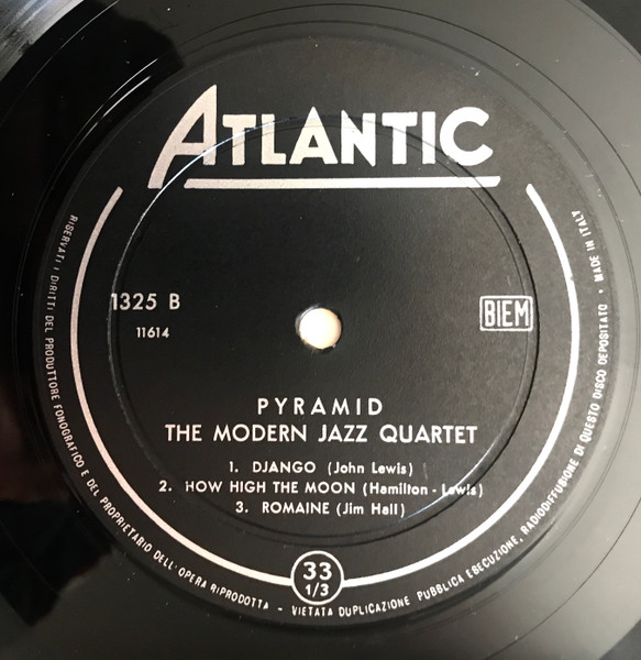 The Modern Jazz Quartet - Pyramid | Atlantic (1325) - 4 The Modern Jazz Quartet - Pyramid | Atlantic (1325) - 4
