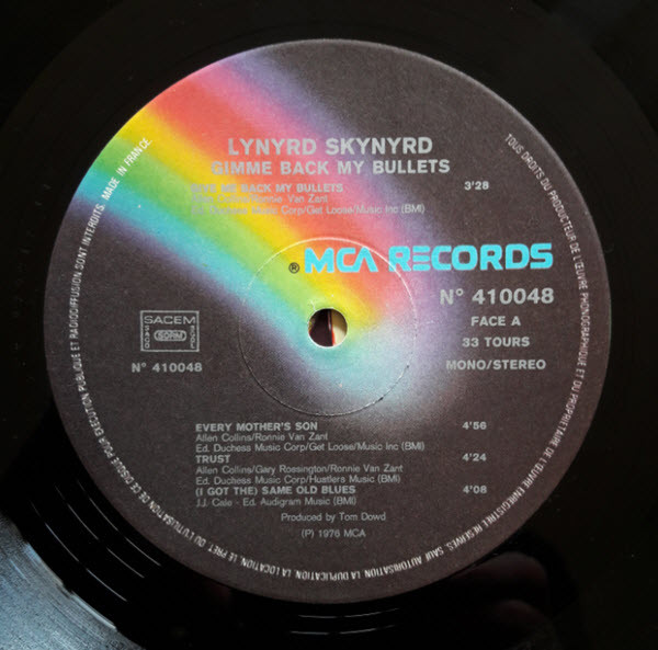Lynyrd Skynyrd - Gimme Back My Bullets | MCA Records (410 048) - 3 Lynyrd Skynyrd - Gimme Back My Bullets | MCA Records (410 048) - 3
