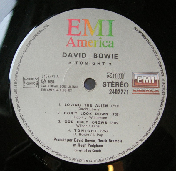 David Bowie - Tonight | EMI America (2402271) - 3 David Bowie - Tonight | EMI America (2402271) - 3