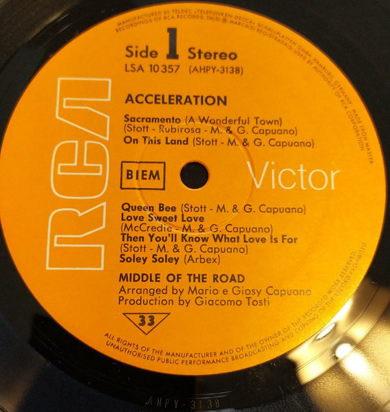 Middle Of The Road - Acceleration | RCA Victor (LSP 10357) - 3 Middle Of The Road - Acceleration | RCA Victor (LSP 10357) - 3