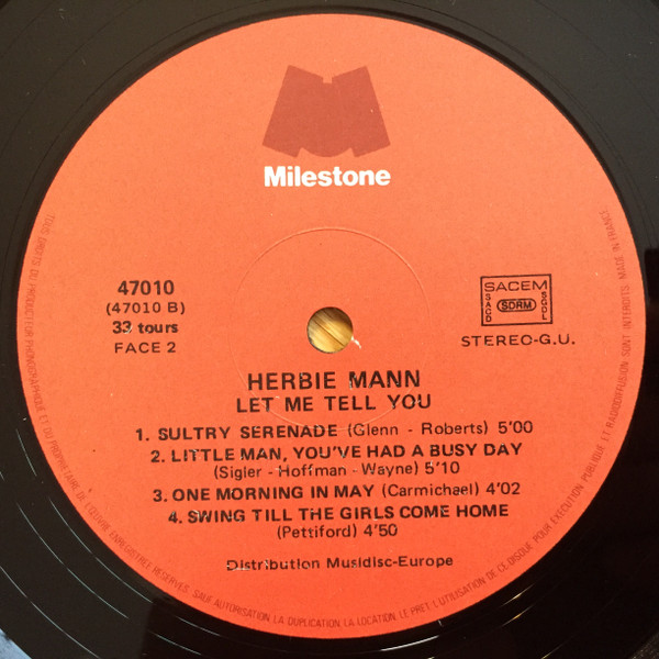 Herbie Mann - Let Me Tell You | Milestone (47010) - 3