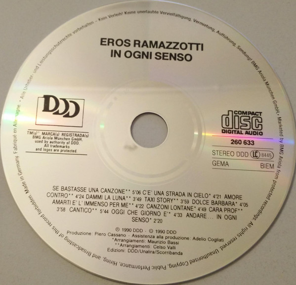 Eros Ramazzotti - In Ogni Senso | DDD (260 633) - 3
