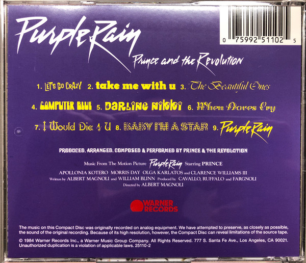Prince And The Revolution - Purple Rain | Warner Records (25110-2) - 3