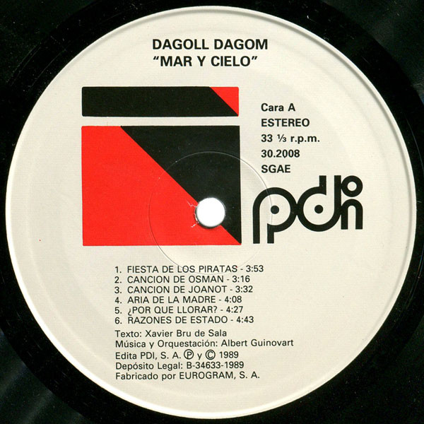 Dagoll Dagom , Xavier Bru de Sala / Albert Guinovart - Mar Y Cielo | PDI (E-30.2008) - 4