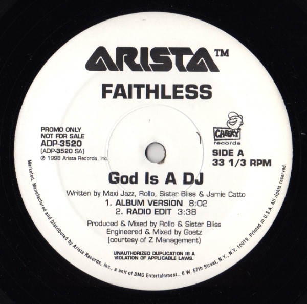 Faithless - God Is A DJ | Arista (ADP-3520)