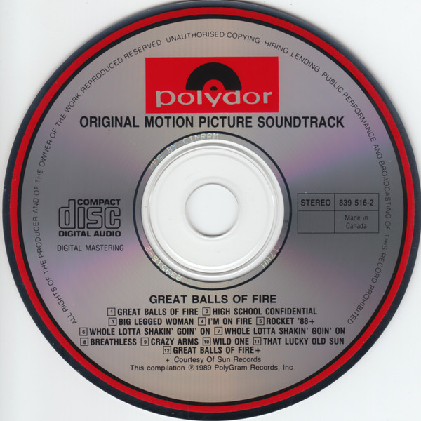 Various - Great Balls Of Fire! (Original Motion Picture Score) | Polydor (839 516-2) - 3 Various - Great Balls Of Fire! (Original Motion Picture Score) | Polydor (839 516-2) - 3