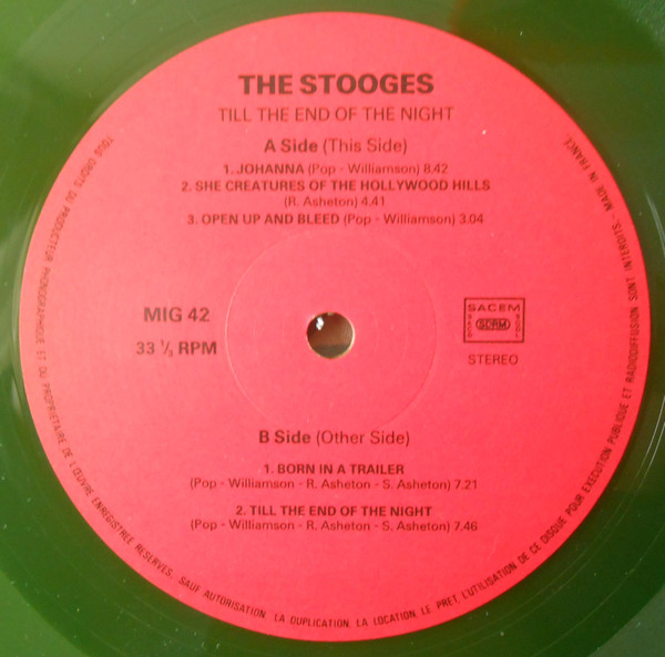 The Stooges - Till The End Of The Night | Revenge Records (MIG 42) - 3 The Stooges - Till The End Of The Night | Revenge Records (MIG 42) - 3