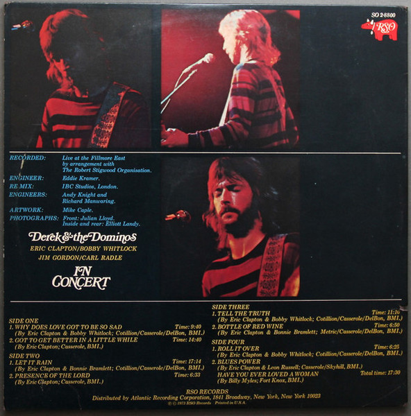 Derek & The Dominos - In Concert | RSO (SO 2-8800) - 2 Derek & The Dominos - In Concert | RSO (SO 2-8800) - 2