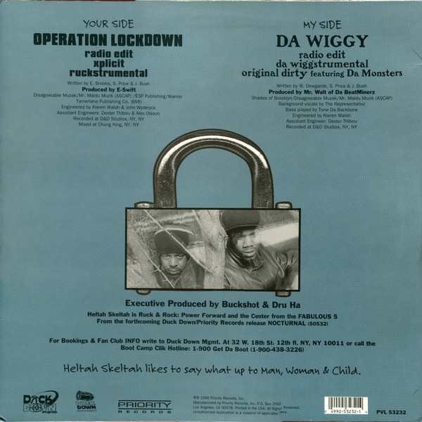 Heltah Skeltah - Operation Lockdown / Da Wiggy | Priority Records (PVL 53232) - 2