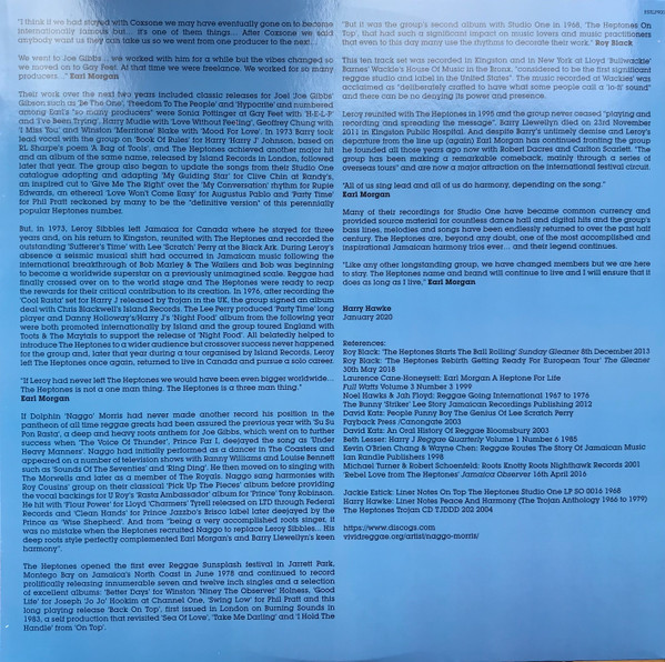The Heptones - Back On Top | Burning Sounds (BSRLP900) - 3 The Heptones - Back On Top | Burning Sounds (BSRLP900) - 3