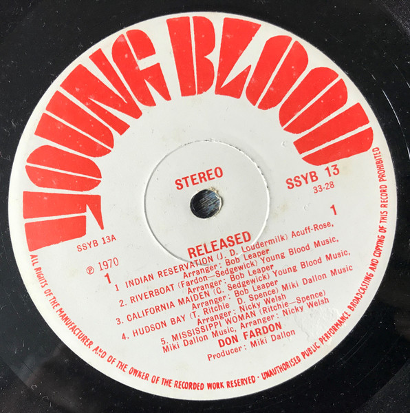 Don Fardon - Released | Young Blood (SSYB. 13) - 3 Don Fardon - Released | Young Blood (SSYB. 13) - 3