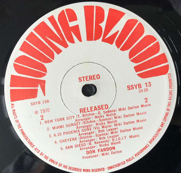 Don Fardon - Released | Young Blood (SSYB. 13) - 4 Don Fardon - Released | Young Blood (SSYB. 13) - 4